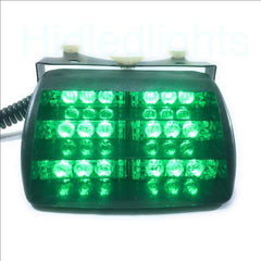 18 LED Dash Green Emergency Volunteer Firefighter Strobe Lights