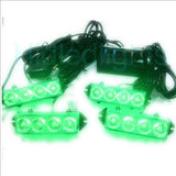 16 LED Grill Green Emergency Volunteer Firefighter Strobe Lights